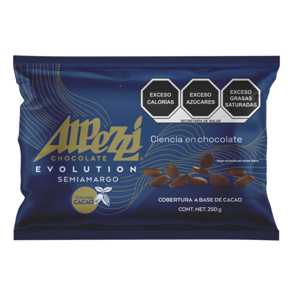EVOLUTION - Cobertura sabor a chocolate semiamargo - Bolsa de 250 gr